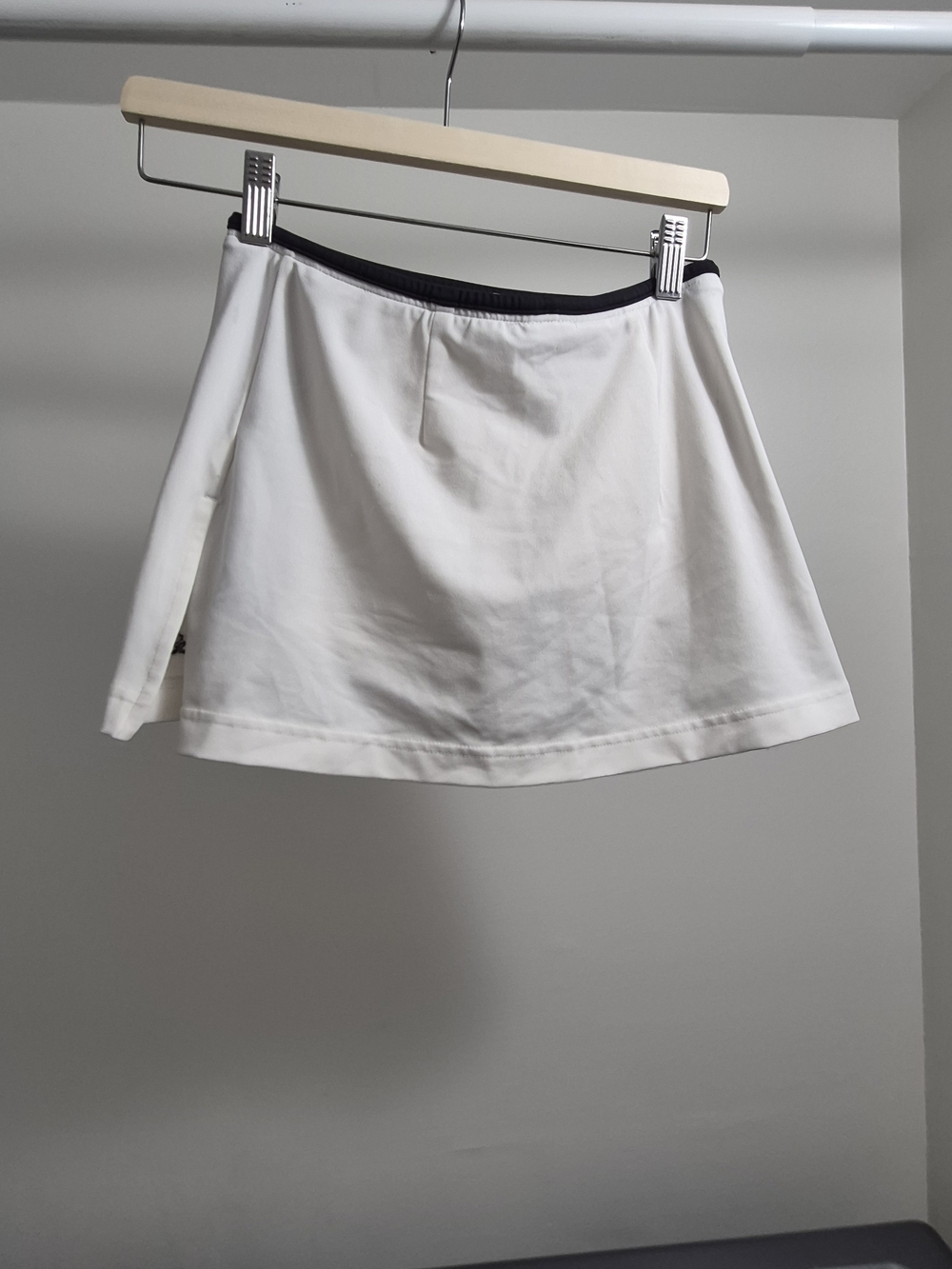 adidas White Athletic Skirt with Black Waistband